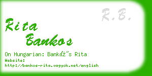rita bankos business card